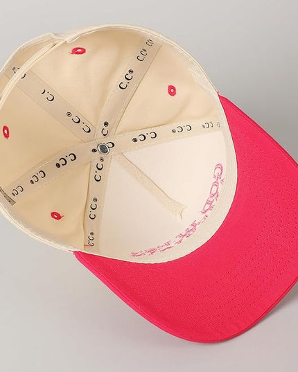 MIRMARU Two-Tone Vintage Canvas Trucker Hats for Men & Women, Adjustable Size Baseball Caps with Trendy Embroidered Design