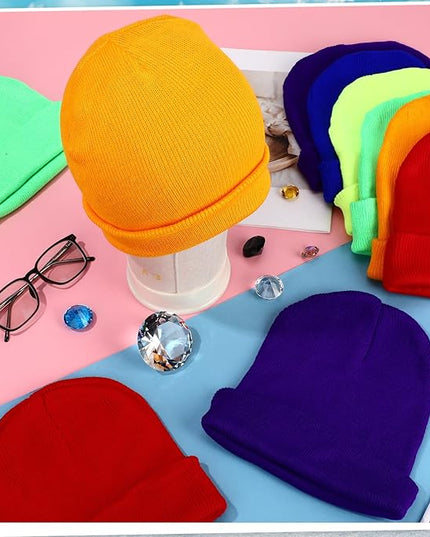 Yahenda 48 Pack Knit Beanies Hats Winter Beanie Hats Warm Knitted Cuffed Skull Cozy Cap for Men Women Unisex
