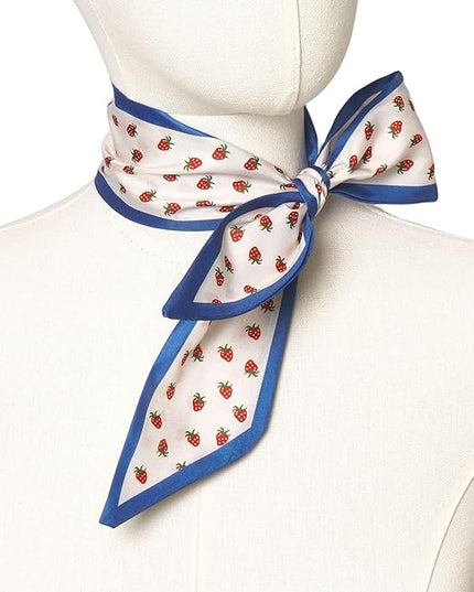 4 Pack Purse Scarf Handbags Skinny Twill Hair Scarves Narrow Neck Scarf Band Women Fashion Accessories Bag Charms