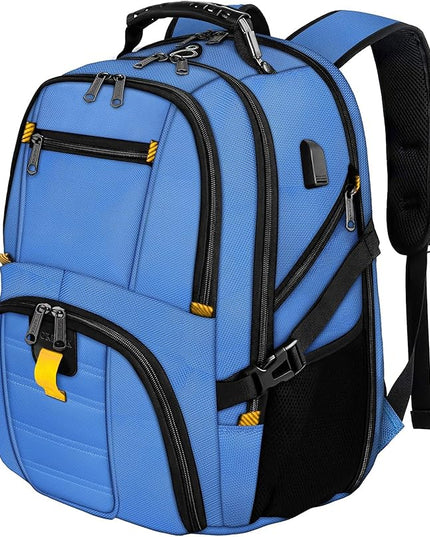 YOREPEK Travel Backpack, Extra Large 50L Laptop Backpacks for Men Women, Water Resistant College Backpack Airline Approved Business Work Bag with USB Charging Port Fits 17 Inch Computers, Cobalt Blue