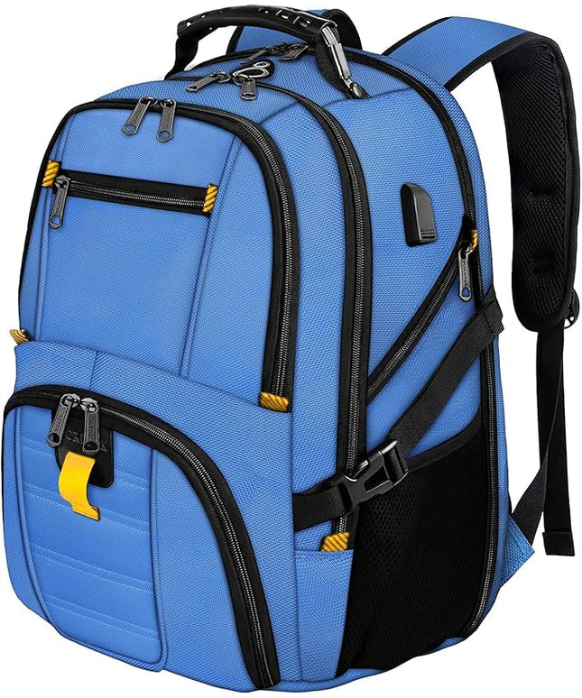 YOREPEK Travel Backpack, Extra Large 50L Laptop Backpacks for Men Women, Water Resistant College Backpack Airline Approved Business Work Bag with USB Charging Port Fits 17 Inch Computers, Cobalt Blue