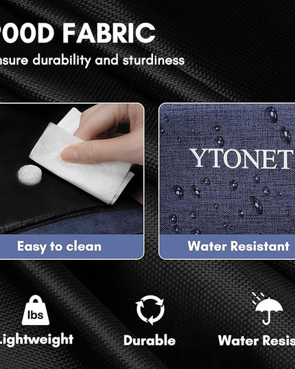 Ytonet Wearable Cleaning Caddy Bag, Large Cleaning Supplies Organizer with 4 Foldable Dividers, Kitchen Caddy Organizer with Handle & Adjustable Shoulder Straps for Cleaners & Housekeeper, Blue