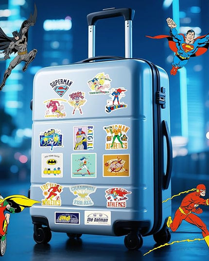 Superhero Stickers for Water Bottles – 50PCS Cute Cartoon Stickers for Kids, Teens, Adults – Waterproof Vinyl Decal Sticker for Laptop, Phone, Skateboard, Scrapbook, Party Favors, Gifts