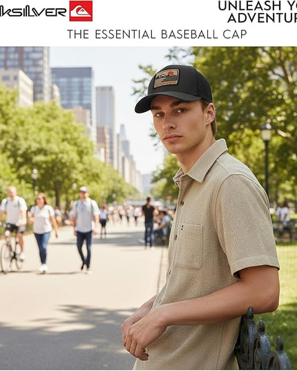 Quiksilver Men's Premium Cotton Adjustable Snap Back Logo Baseball Cap