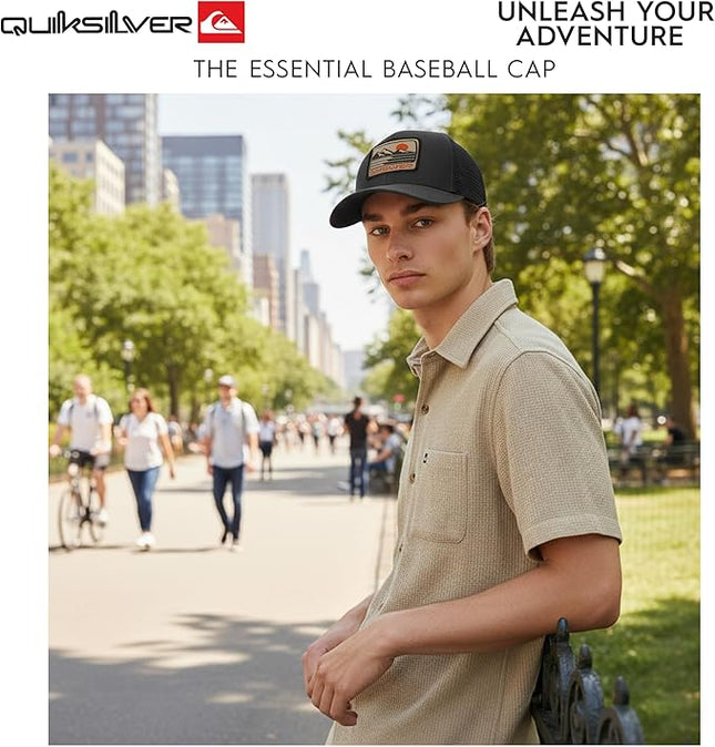 Quiksilver Men's Premium Cotton Adjustable Snap Back Logo Baseball Cap