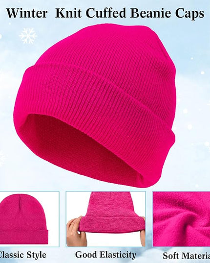 Yunsailing 48Pcs Bulk Winter Beanie Hat Scarf Gloves Winter Set for Men Women Knit Beanies Homeless Care Package Supplies