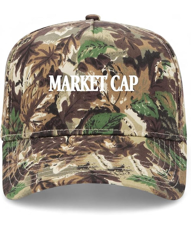 Market Cap Hat | Funny Premium Adjustable Snapback Baseball Vintage Trucker Hats for Men & Women