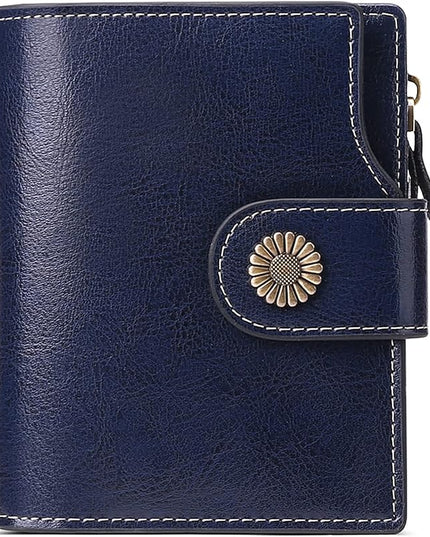 FALAN MULE Small Wallet for Women Leather Bifold Compact Small Womens Wallet with RFID Blocking