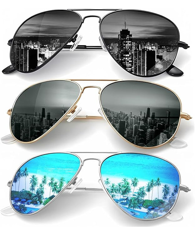 KALIYADI Classic Aviator Sunglasses for Men Women Driving Sun glasses Polarized Lens UV Blocking