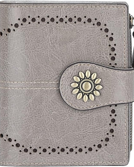 Lavemi Womens Leather Wallet Small Compact RFID Blocking Credit Card Case Purse with Zipper Pocket | Small, Compact, RFID Blocking, Zipper Pocket, Small, Compact