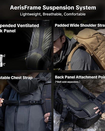 PGYTECH OneMo TAC 25L Tactical Camera Backpack, Waterproof DSLR/SLR/Mirrorless Photography Camera Bag with 15.6" Laptop Sleeve, Tripod Holder & Rain Cover (Dark Night camo)