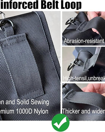 Belt Tool Pouch,Tactical Utility Pouch, Heavy-Duty Nylon EDC Multitool Organizer,Cell Phone Holder, Multi-Pockets Tool Holster Sheath Bag for Electricians Handymen Work Maintenance Dailylife Hiking