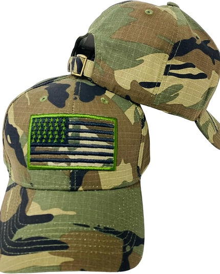 Roytrense Embroidered American Flag Unisex Baseball Cap (100% Cotton)