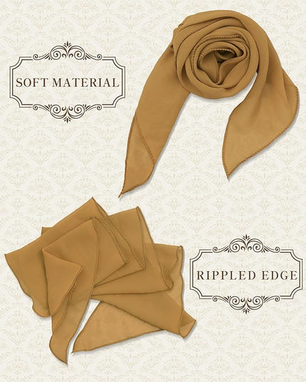 Chiffon Scarf for Women, Removable Flower Neck Scarf Light Soft Fashion Rose Scarves Versatile Headband or Hair Band