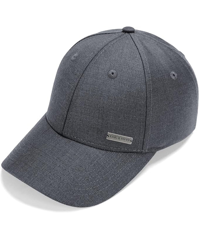 Fashion Baseball Hats for Men by King & Fifth | The Senna Baseball Cap with Low Profile & Menswear Fabric + Baseball Caps