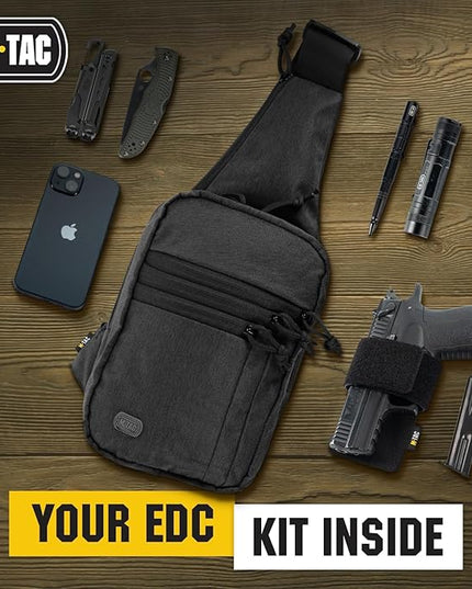 M-Tac CCW Sling Bag for Men & Women - EDC Shoulder Bag Tactical - Crossbody Concealed Carry Bag - Mens Chest Pack