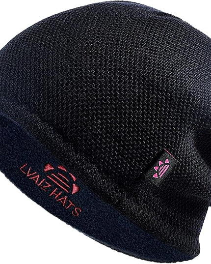 Lvaiz Mens Winter Beanie Hat Warm Fleece Lined Skull Cap for Men Reversible Women Windproof Watch Hat Knit Warm Unisex Beanie