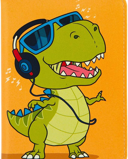 Passport Holder,Cute Passport Cover for Women Men,Travel Document Organizer Holder Boy Girl Wallet personalized Leather Rfid Passport Wallet (Dinosaur)