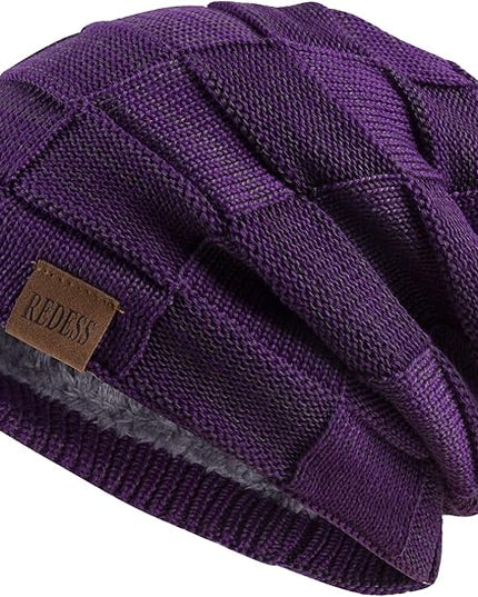 REDESS Beanie Hat for Men and Women Winter Warm Hats Knit Slouchy Thick Skull Cap