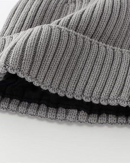Connectyle Fleece Lined Cuffed Beanie Hat for Men Women Knitted Winter Wool Beanies Skull Cap Warm Watch Hat