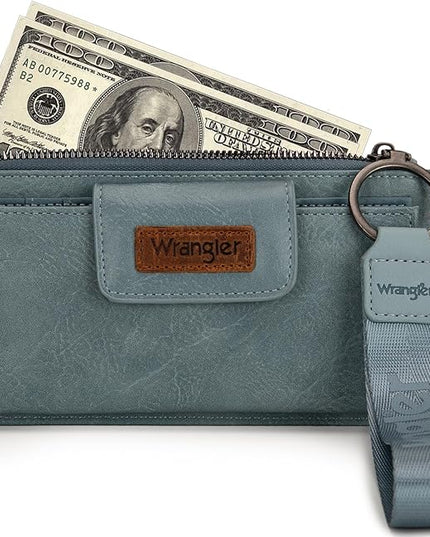 X Wrangler Wristlet Wallet Large Clutch Women's Wallets Rfid Card Cases & Money Organizers with Coin Purse and Smooth Zipper