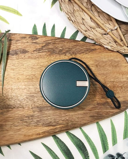 INSMY C12 IPX7 Waterproof Shower Bluetooth Speaker, Portable Small Speaker, Speakers Bluetooth Wireless Loud Clear Sound, Support TF Card Suction Cup for Kayak Canoe Beach Gift (Teal)