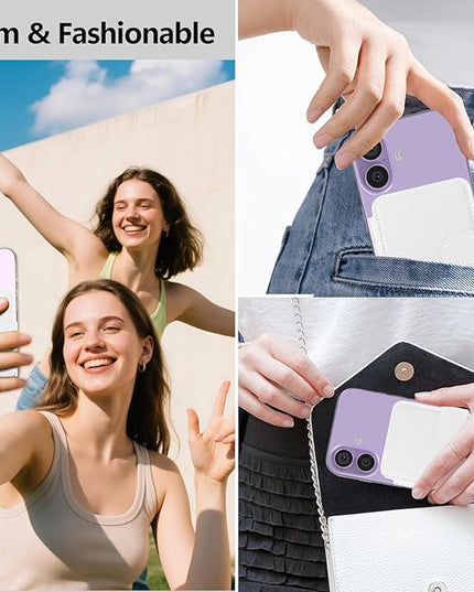 TopMade for Magsafe Wallet, Strongest Magnetic Card Holder for iPhone 17/16/15/14/13/12 Series, Slim Magnetic Phone Wallet, Vegan Leather, RFID Blocking, 4 Cards Holder, Open ID Window, White