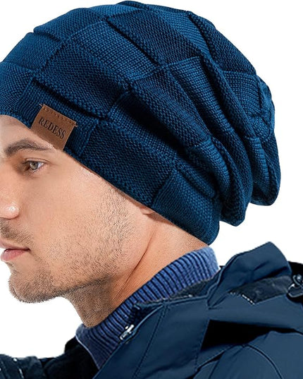 REDESS Beanie Hat for Men and Women Winter Warm Hats Knit Slouchy Thick Skull Cap