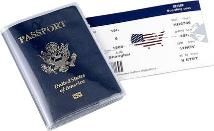 10 Pack Passport Cover Clear Plastic Passport Protector Case Passport Sleeve Clear Vinyl Transparent Passport Holder Travel Document Organizer