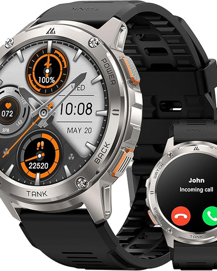 KOSPET Smart Watch for Men, 60 Days Extra-Long Battery, 50M Waterproof Rugged Military Smartwatch (Answer/Make Calls), 170 Sports Mode 1.43” AMOLED Display Fitness Watch-Voice Assistant