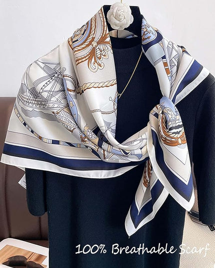 100% Mulberry Silk Scarf for Women Hair Lightweight Square Neckerchief Wrap For Head Scarves 21"