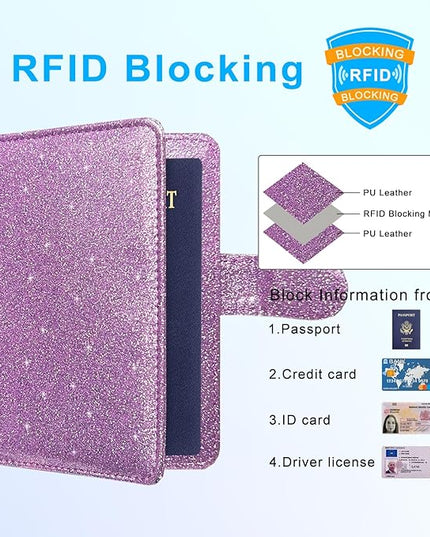 Passport Holder Cover, ACdream Protective Premium Leather RFID Blocking Wallet Travel Case for Passport/Credit Card/Air Ticket,