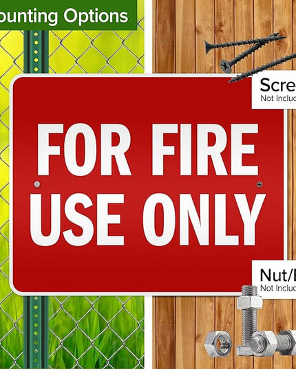 For Fire Use Only Sign, 24x30 Inches, 3M EGP Reflective .080 Aluminum, Fade Resistant, Made in USA by My Sign Center