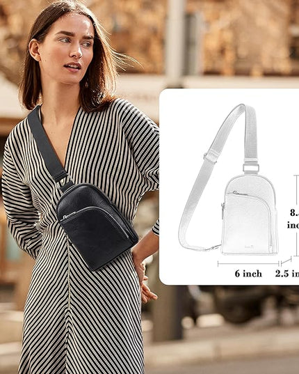 INICAT RFID Blocking Sling Bag Anti Theft Crossbody Bags Women Valentine's Day Gifts Travel Purses Vegan Leather