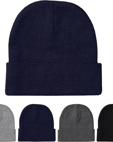 Unisex Winter Beanie – Warm Knit Hat for Men & Women, Soft Stretchy Cold Weather Cap for Outdoor, Running & Hiking