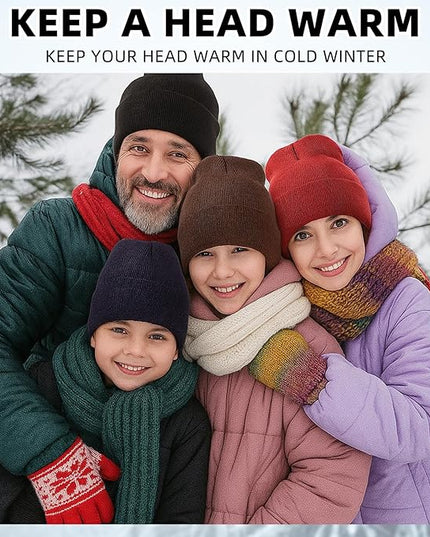 Toulite Bulk Winter Beanies for Homeless Donation Unisex Warm Knitted Beanie Hats Skull Cap