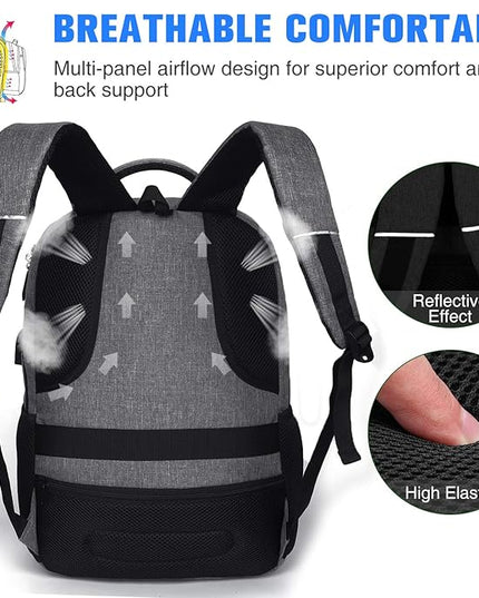 Paude Travel Backpack for Men and Women,17.3 inch School Backpack for Teens,Laptop Backpack with USB Charging port for Business College Trip
