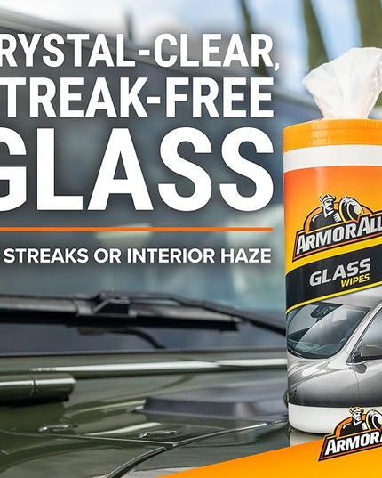 Armor All Car Interior Value Pack, 90 Count, Includes Auto Glass Cleaner, Cleaning Wipes and Protectant Wipes
