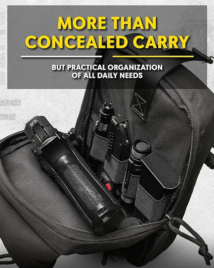 M-Tac CCW Sling Bag for Men & Women - EDC Shoulder Bag Tactical - Crossbody Concealed Carry Bag - Mens Chest Pack