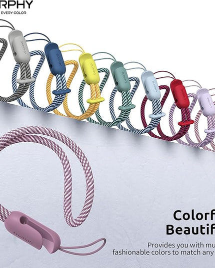 SURPHY 2 Pack Phone Lanyard for Cellphone Case, Phone Wrist Strap for Case, Cellphone Strap with 2-Color Braided, Charm Wrist Lanyard for Women, Cellphone Wrist Lanyard for Women, Pink & Lilac Purple