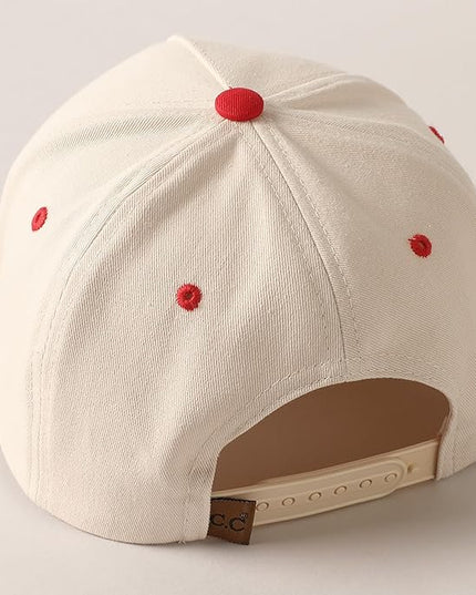 MIRMARU Two-Tone Vintage Canvas Trucker Hats for Men & Women, Adjustable Size Baseball Caps with Trendy Embroidered Design