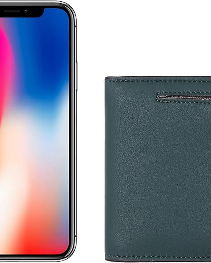 Toughergun Women’s Small Slim Leather Wallet with RFID Protection, Compact Bifold Mini Purse with Clear ID Window