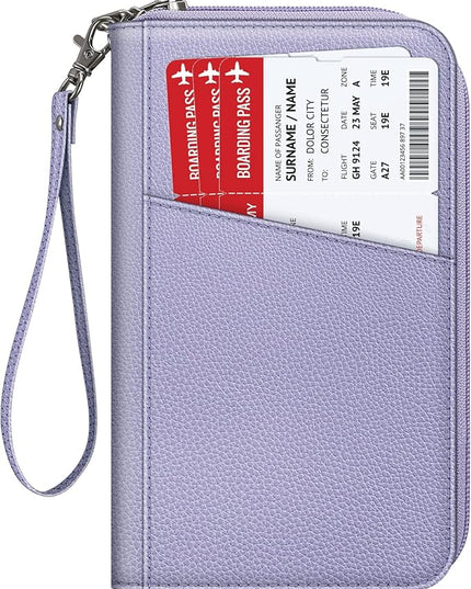 Fintie Family Passport Holder Wallet, RFID Blocking Travel Document Organizer Clutch Bag Credit Cards Case Cover for Women Men