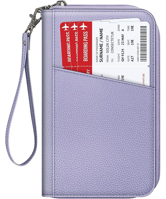 Fintie Family Passport Holder Wallet, RFID Blocking Travel Document Organizer Clutch Bag Credit Cards Case Cover for Women Men