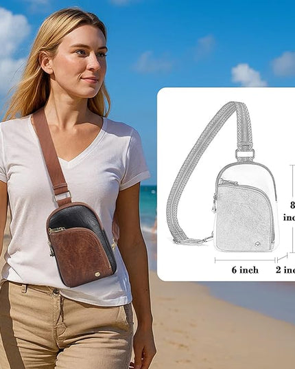 INICAT RFID Blocking Sling Bag Anti Theft Crossbody Bags Women Valentine's Day Gifts Travel Purses Vegan Leather