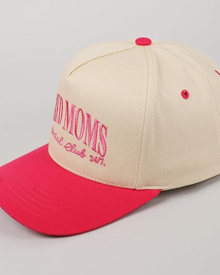 MIRMARU Two-Tone Vintage Canvas Trucker Hats for Men & Women, Adjustable Size Baseball Caps with Trendy Embroidered Design