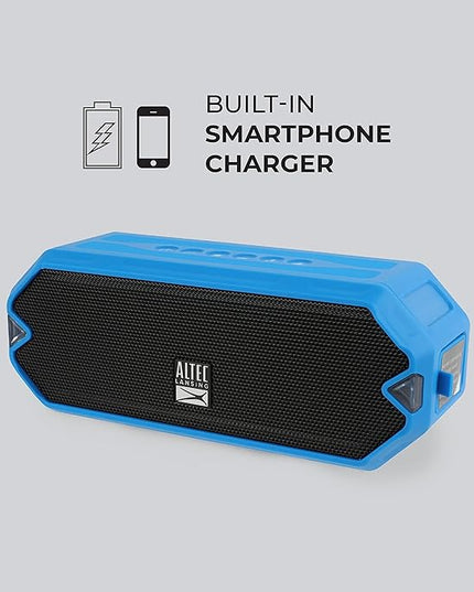 Altec Lansing - HydraJolt Wireless Bluetooth Speaker, Waterproof Portable Speakers with Built in Phone Charger and Lights, Everything Proof Outdoor, Shockproof, Snowproof, 16 Hours Playtime