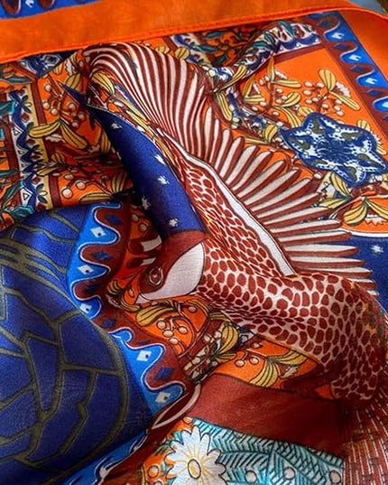 Fashion Scarves Scarf 100% Silk Feeling Scarf Silk Like Scarves Long Lightweight Sunscreen Shawls for Women
