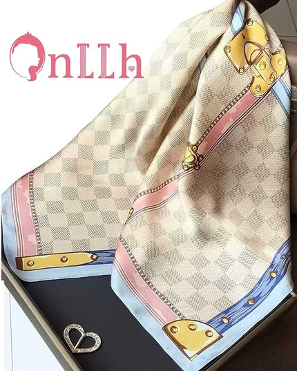 100% Mulberry Silk Scarf for Women Hair Lightweight Square Neckerchief Wrap For Head Scarves 21"