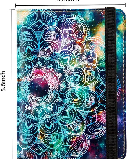 AIRMORS Passport Holder,Passport Cover Rfid Blocking Travel Wallet Cute Personalized Womens Mens Credit Card Wallet (Mandala in the Galaxy)